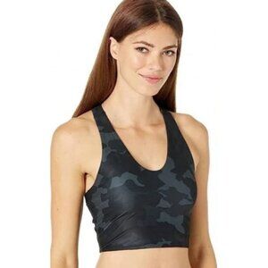NEW! Prana Momento Black Camo Racerback Crop Top Women's Size XS